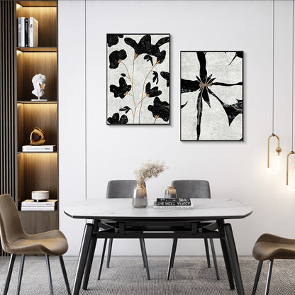 Abstract Floral Canvas Art Print Homeandso