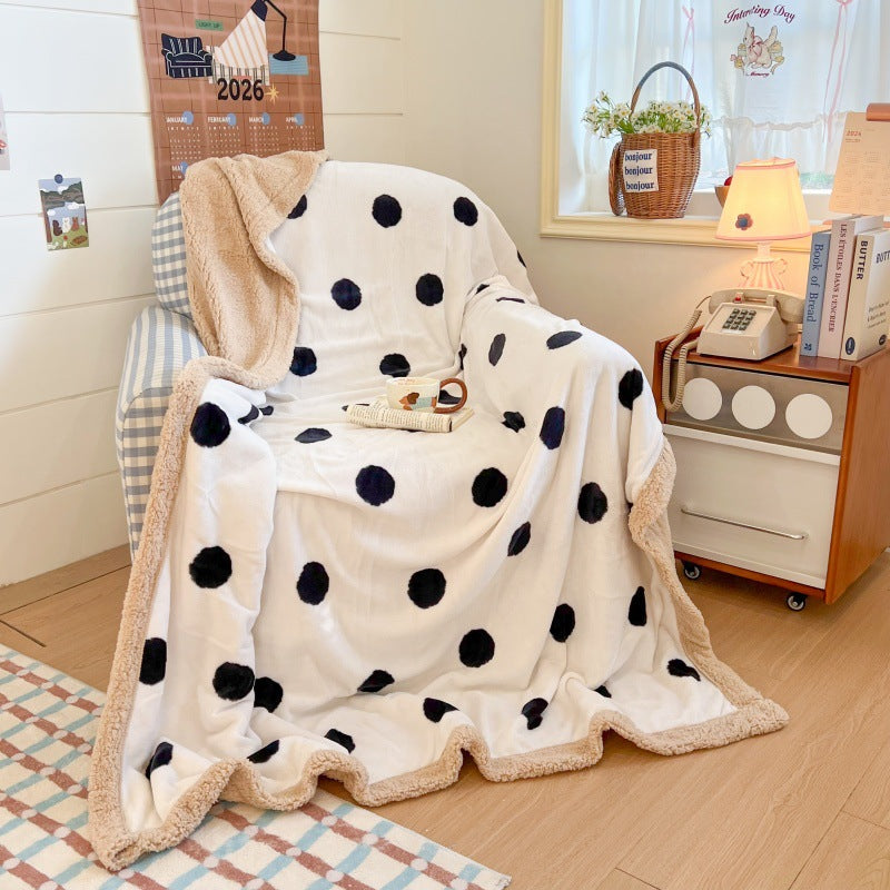 Plush Checkered Throw Blanket
