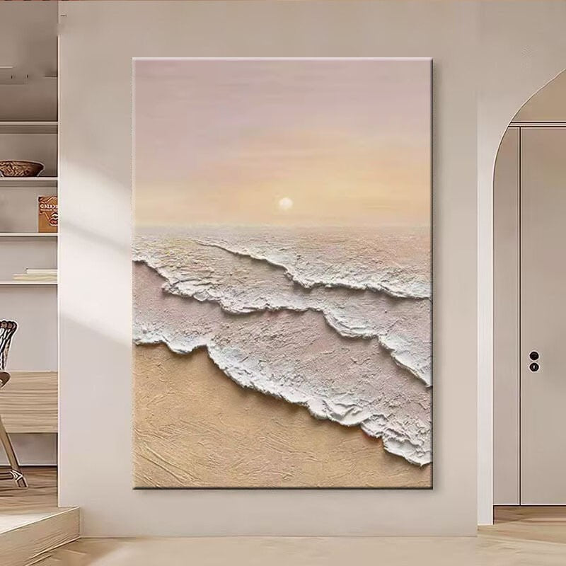 Three-Dimensional Textured Seascape Wall Art Homeandso