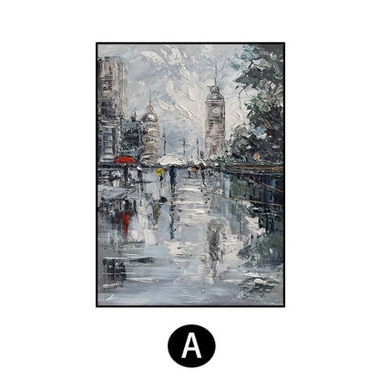 Urban Abstract Cityscape Canvas Artwork Homeandso