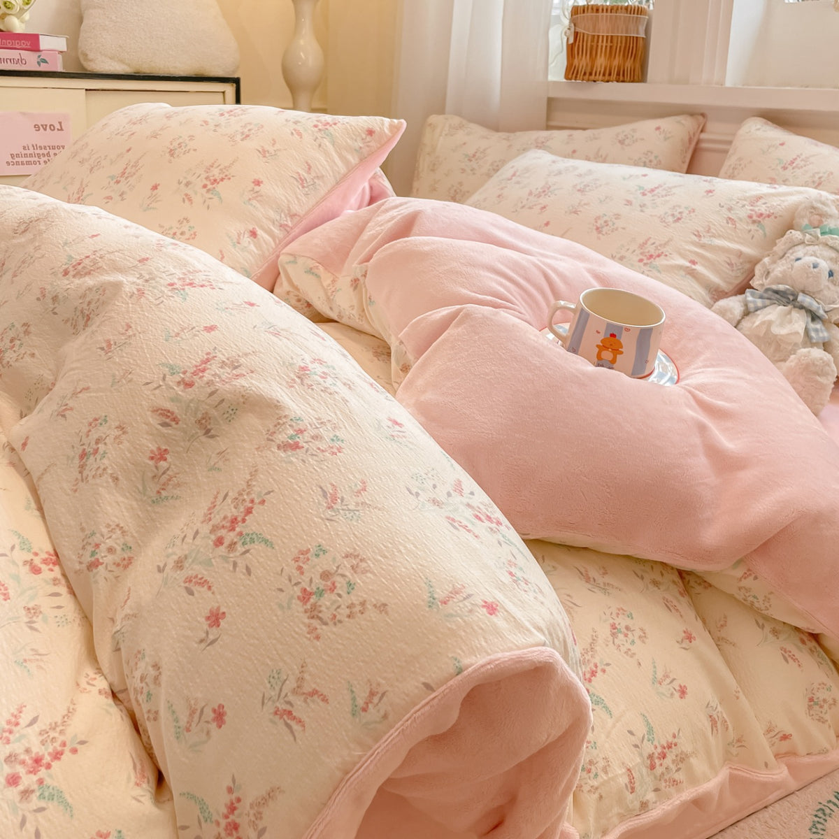 Playful Cartoon Print Duvet Cover Set Homeandso