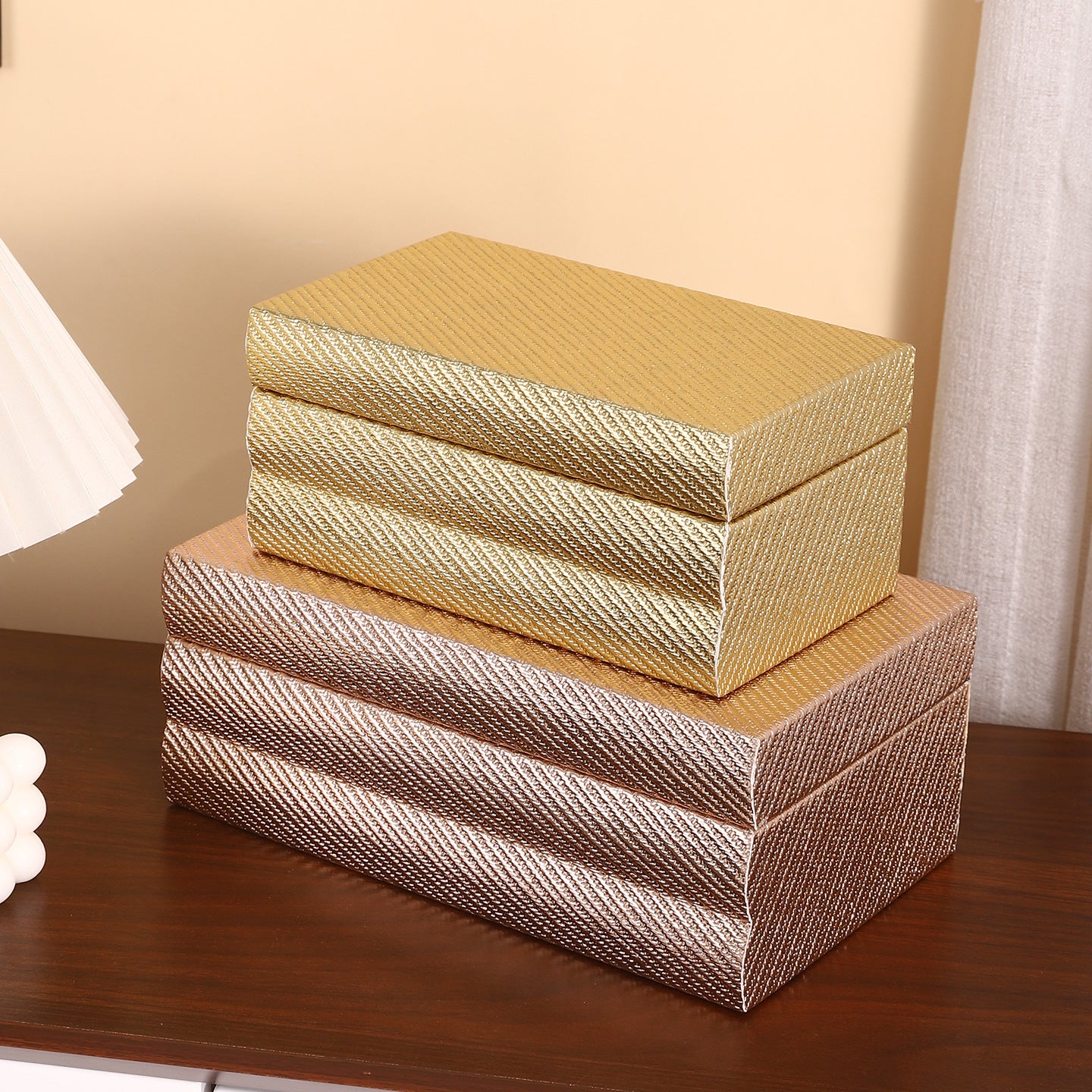 Decorative Storage Box with Elegant Textured Design Homeandso
