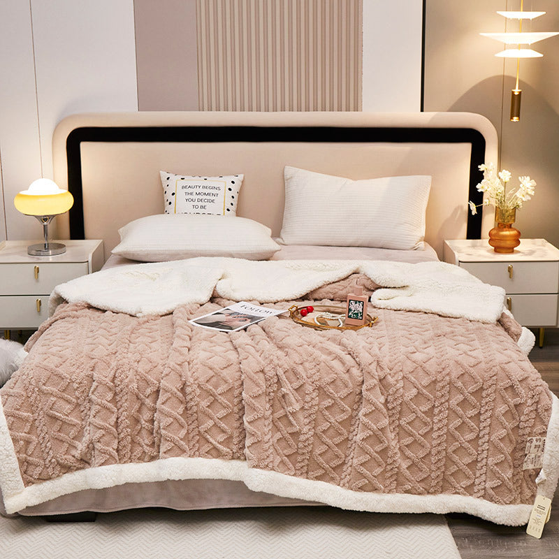 Decorative Reversible Flannel Throw Blanket Homeandso