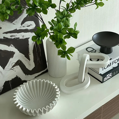 Decorative Fluted Ceramic Bowl Homeandso
