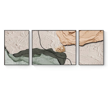 Abstract Textured Triptych Wall Art Homeandso
