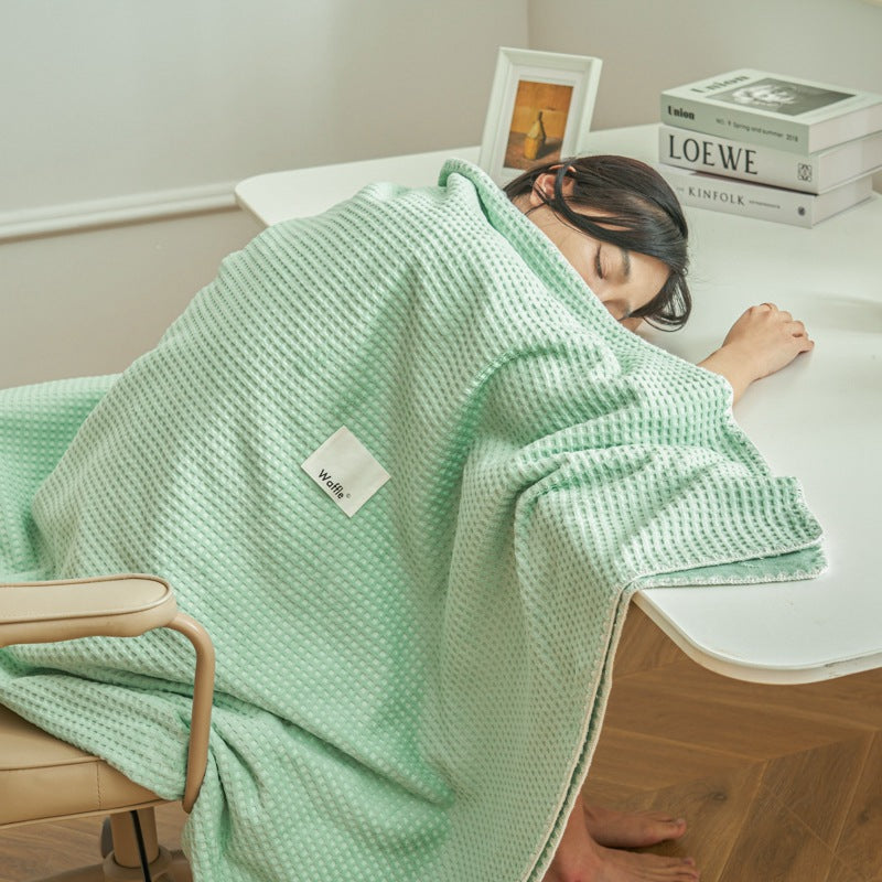 Soft Waffle-Weave Throw Blanket Homeandso