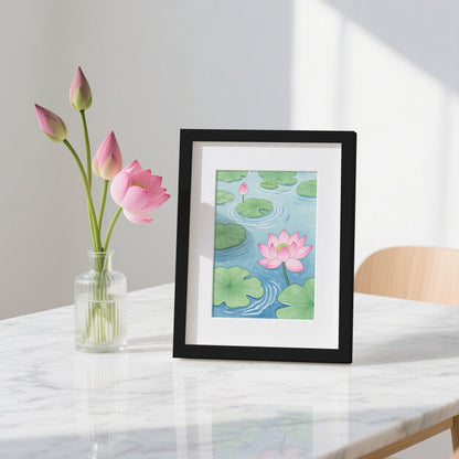 Elegant Floral Illustration Framed Art Print