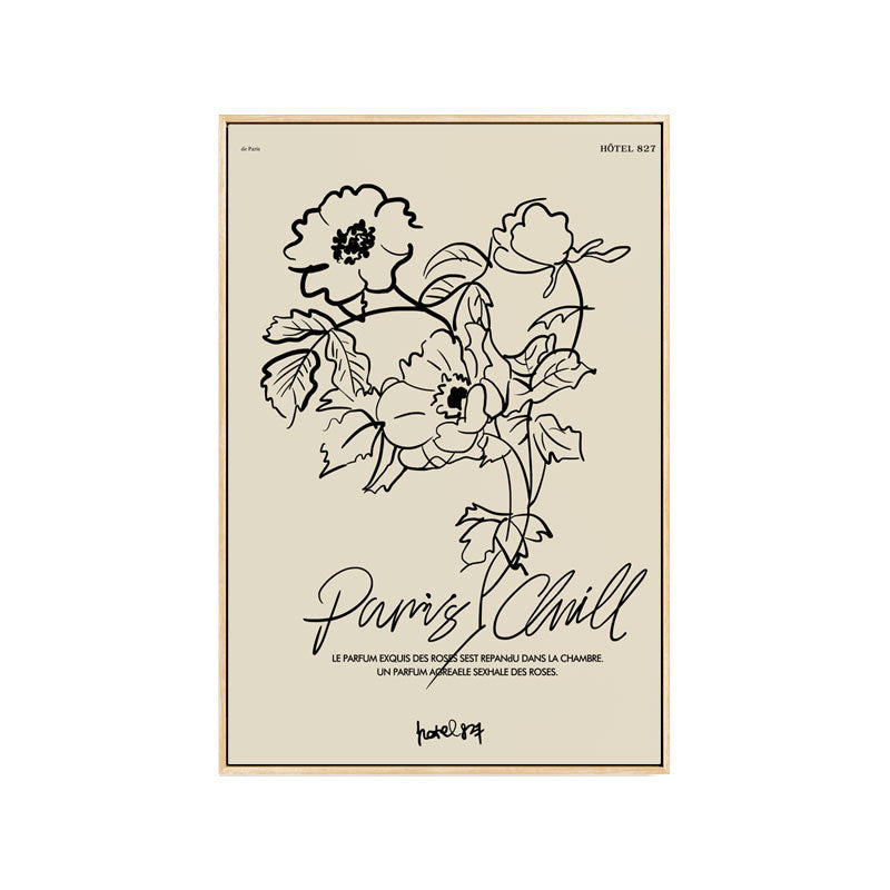 Artistic Floral Line Art Print Homeandso
