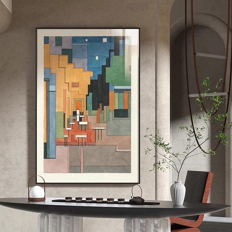 Geometric Abstract Canvas Art Print Homeandso