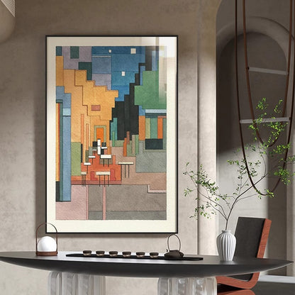 Geometric Abstract Canvas Art Print Homeandso
