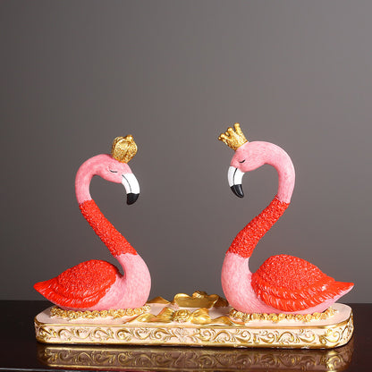Decorative Flamingo Pair Sculpture Homeandso