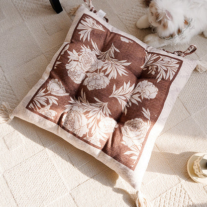 Floral Patterned Decorative Floor Cushion