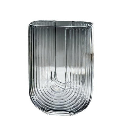 Ribbed Glass Vase