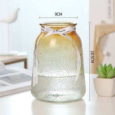 Textured Glass Storage Jar