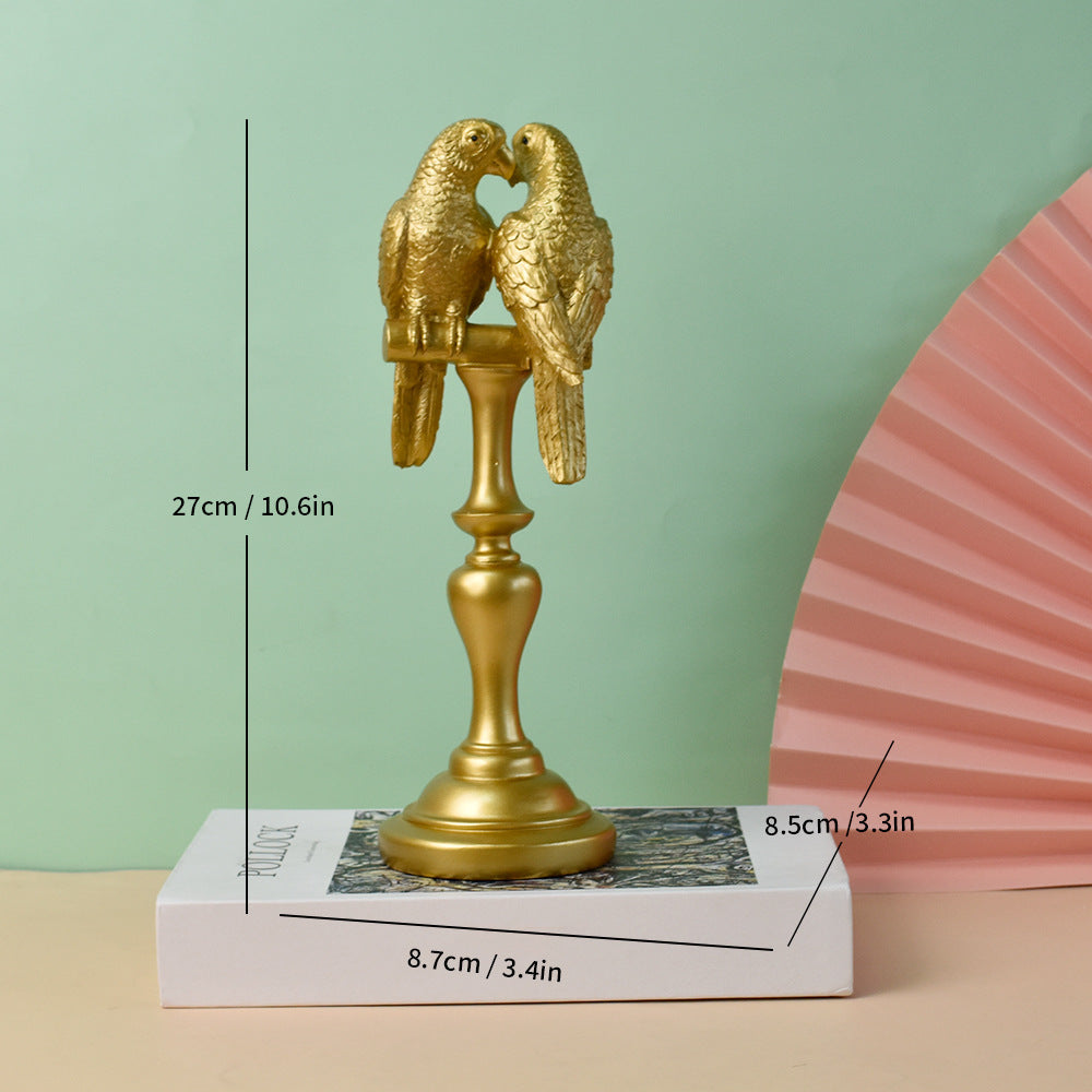 Decorative Lovebirds Sculpture Homeandso
