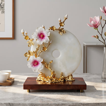 Elegant Floral Decorative Sculpture Homeandso