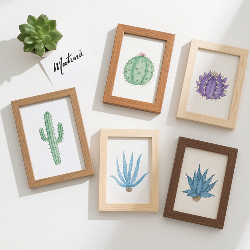 Decorative Framed Cactus Artwork