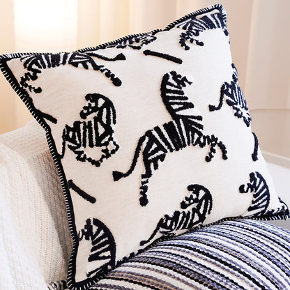 Artistic Abstract Patterned Throw Pillow