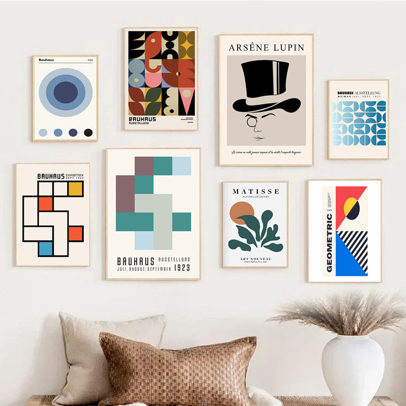 Bauhaus-Inspired Abstract Wall Art Print Homeandso