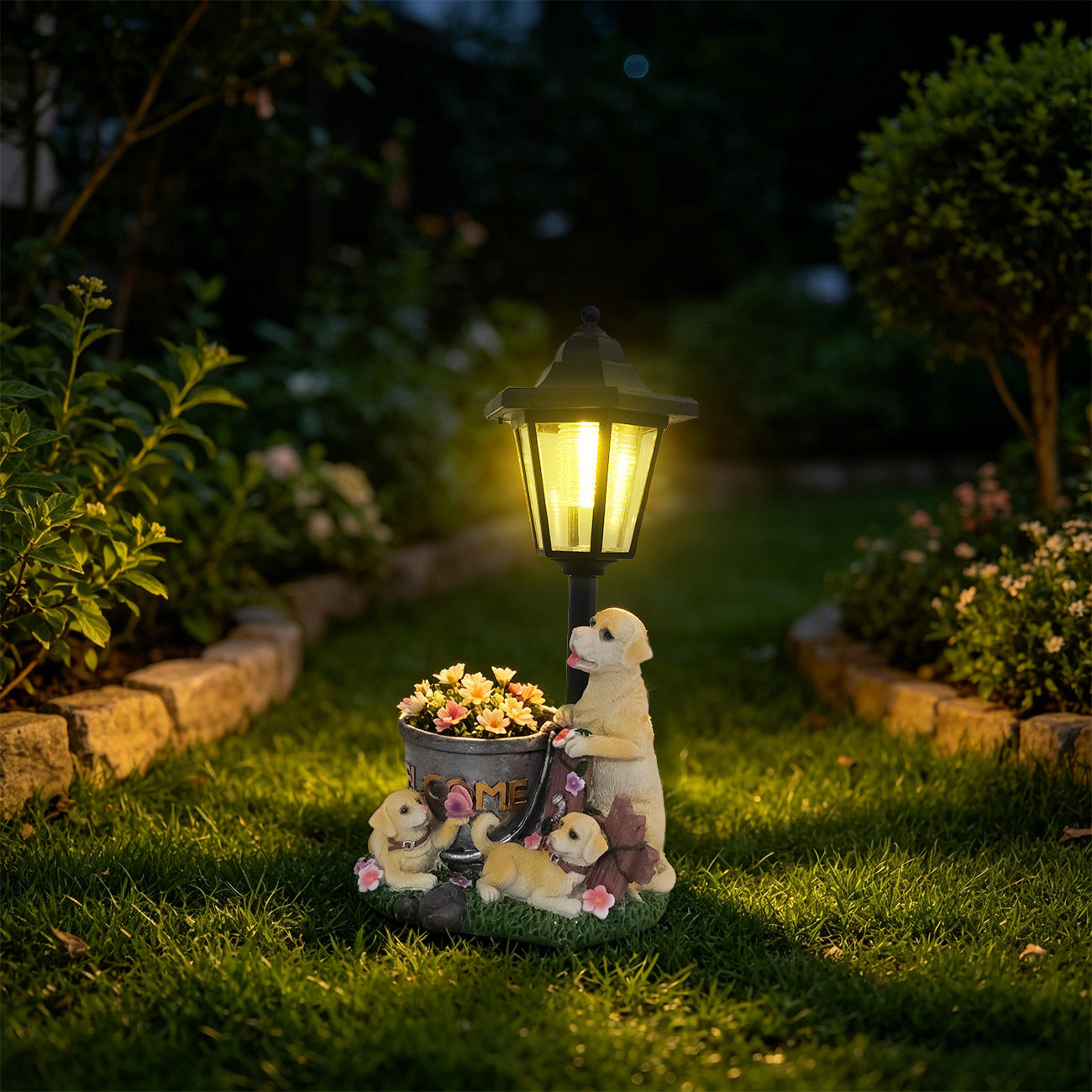 Whimsical Dog Lamp Homeandso