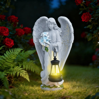 Decorative Angel Figurine with LED Light Homeandso