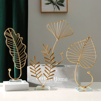 Gold Leaf Decorative Table Sculpture Homeandso