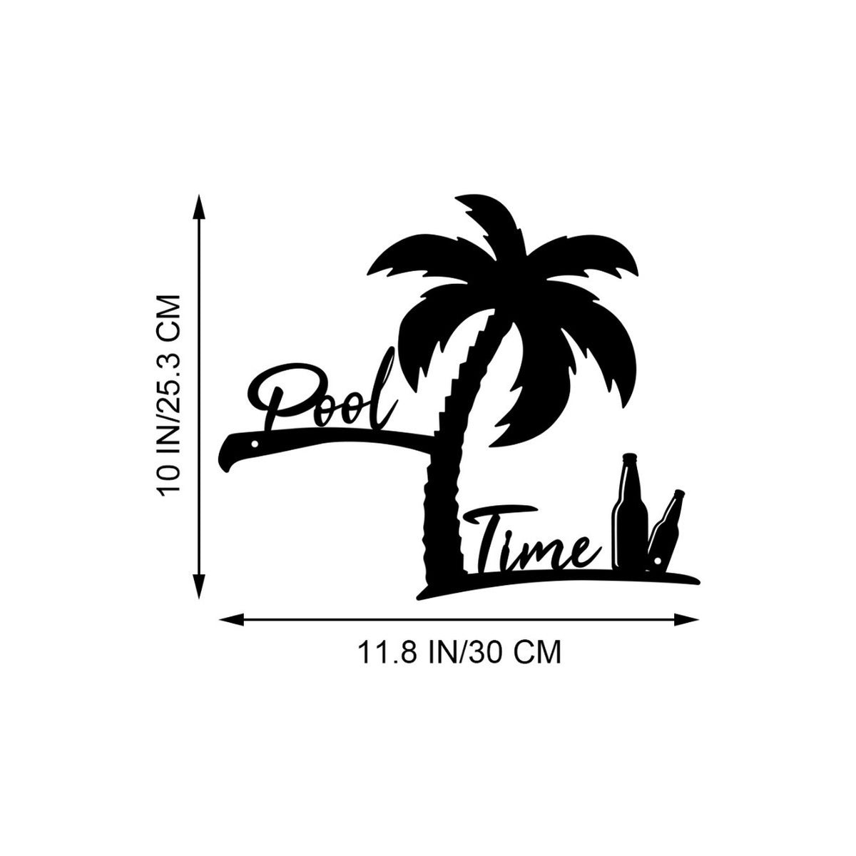 Decorative Palm Tree Pool Sign Homeandso
