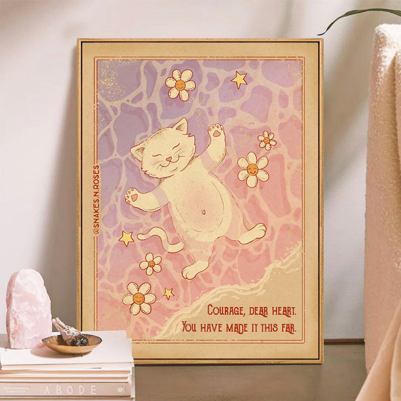 Cute Cat-Inspired Framed Wall Art Homeandso
