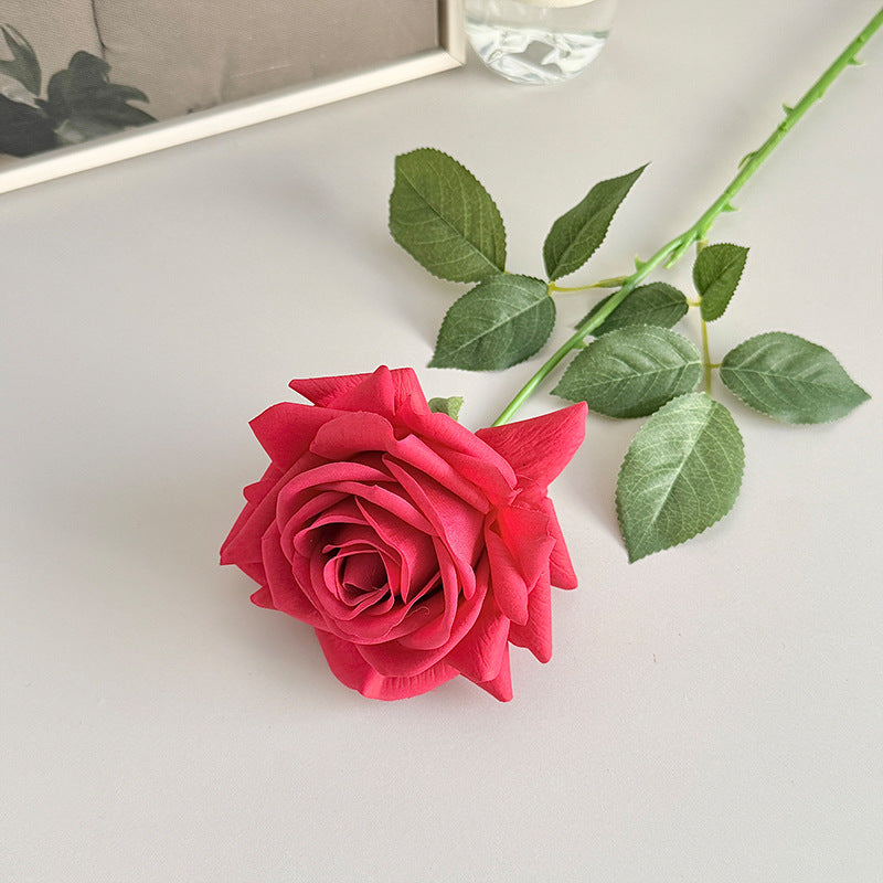 Realistic Silk Rose Stem for Home Decor