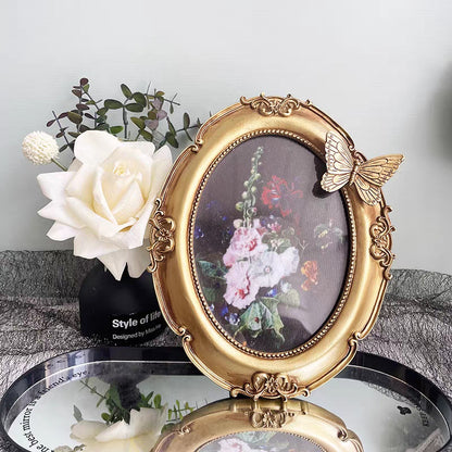 Elegant Oval Butterfly Picture Frame Homeandso