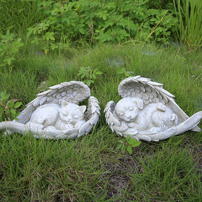 Decorative Sleeping Puppy Figurine Homeandso