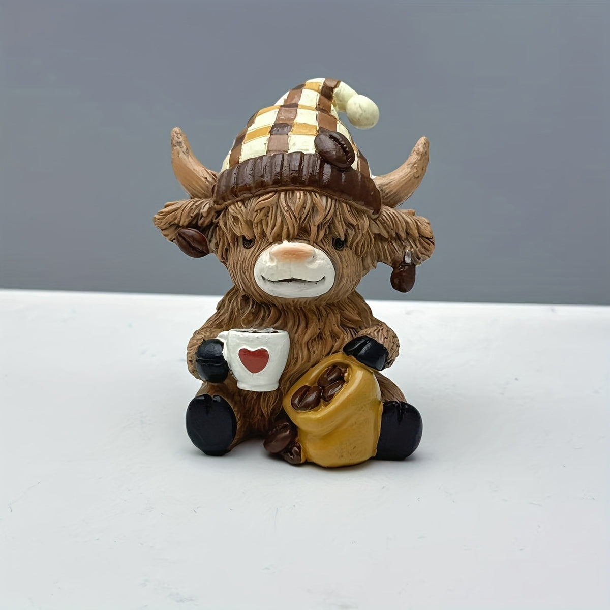 Cute Highland Cow Figurine Homeandso