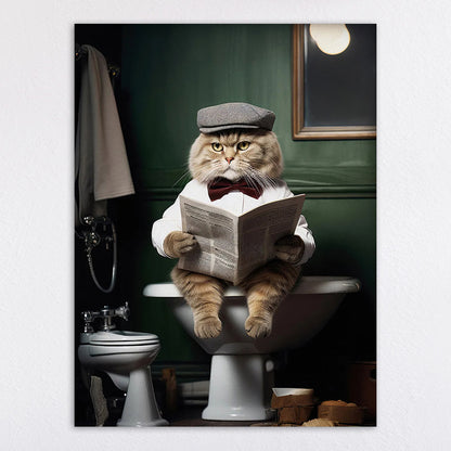 Whimsical Cat-Themed Wall Art Print Homeandso