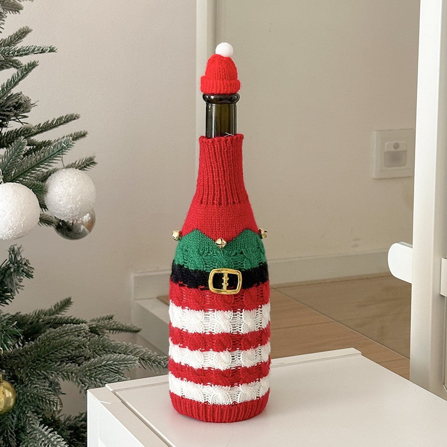 Festive Wine Bottle Cover Set