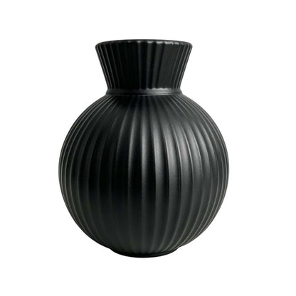 Elegant Ribbed Ceramic Vase