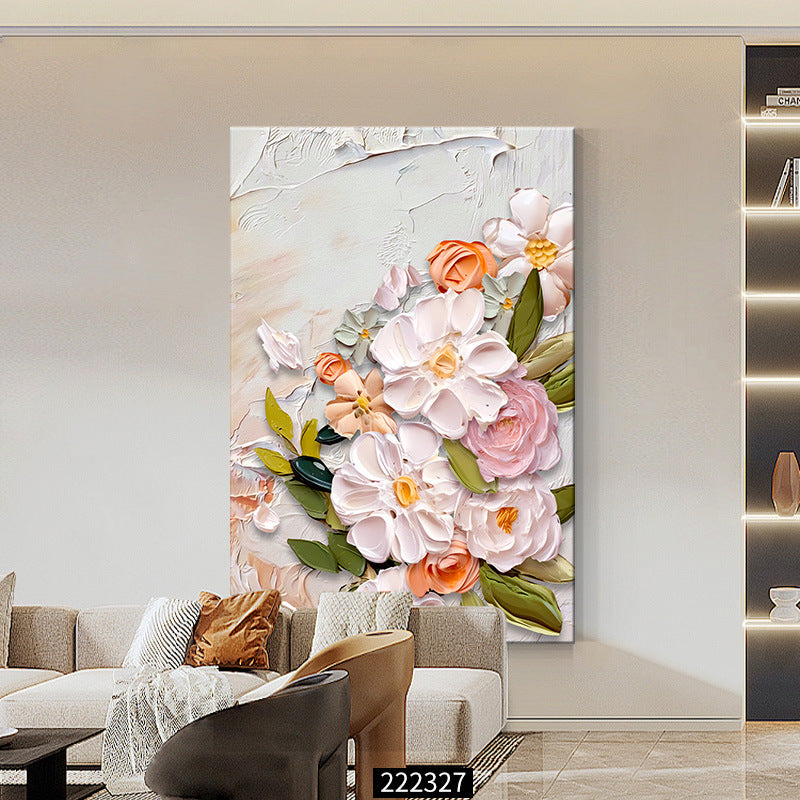 Floral Embellished Canvas Artwork Homeandso
