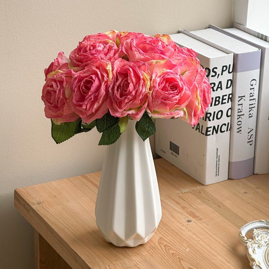 Faux Floral Rose Bouquet Arrangement