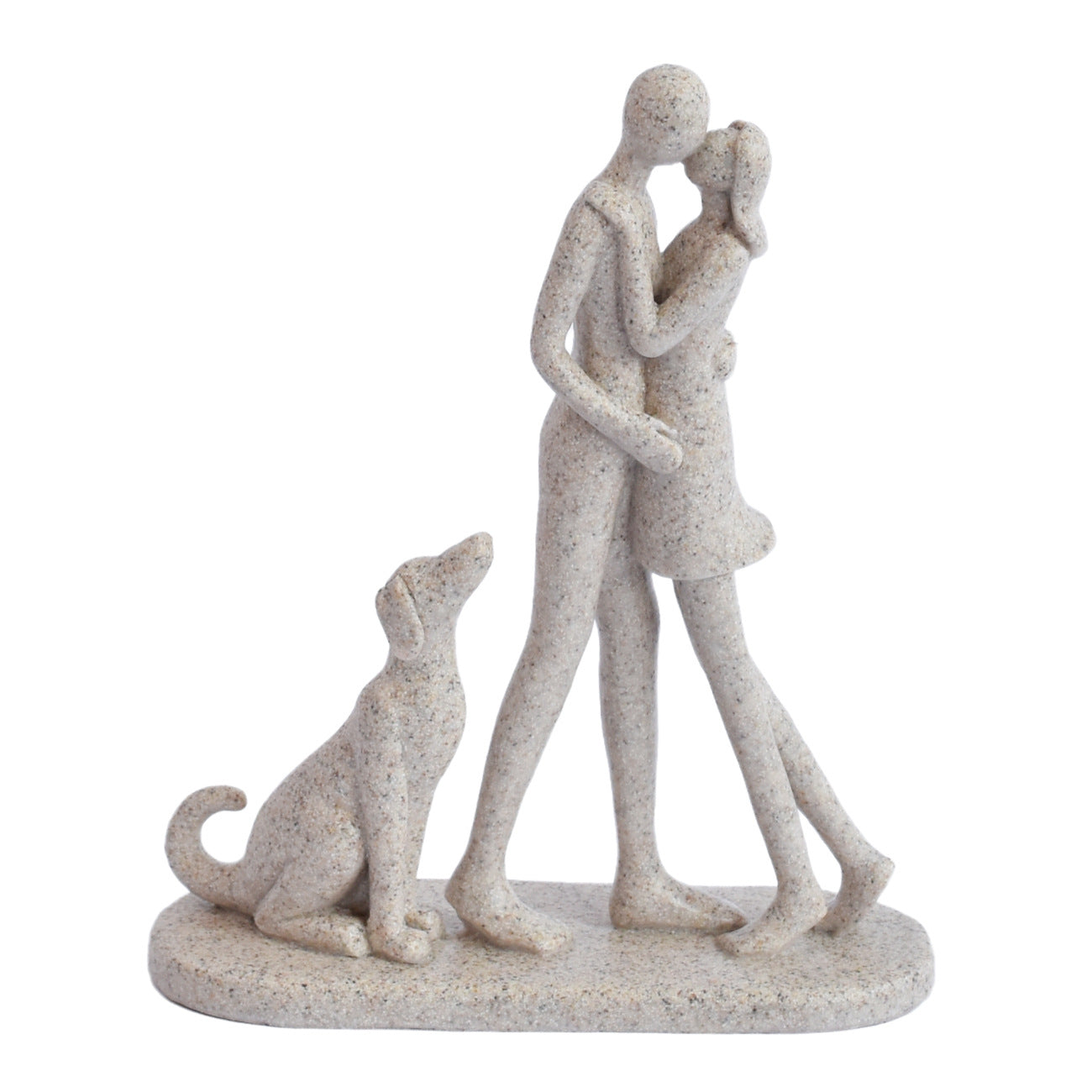 Love Couple and Dog Figurine Homeandso