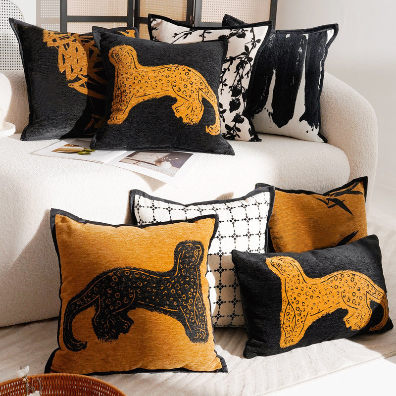 Artistic Animal Print Throw Pillow