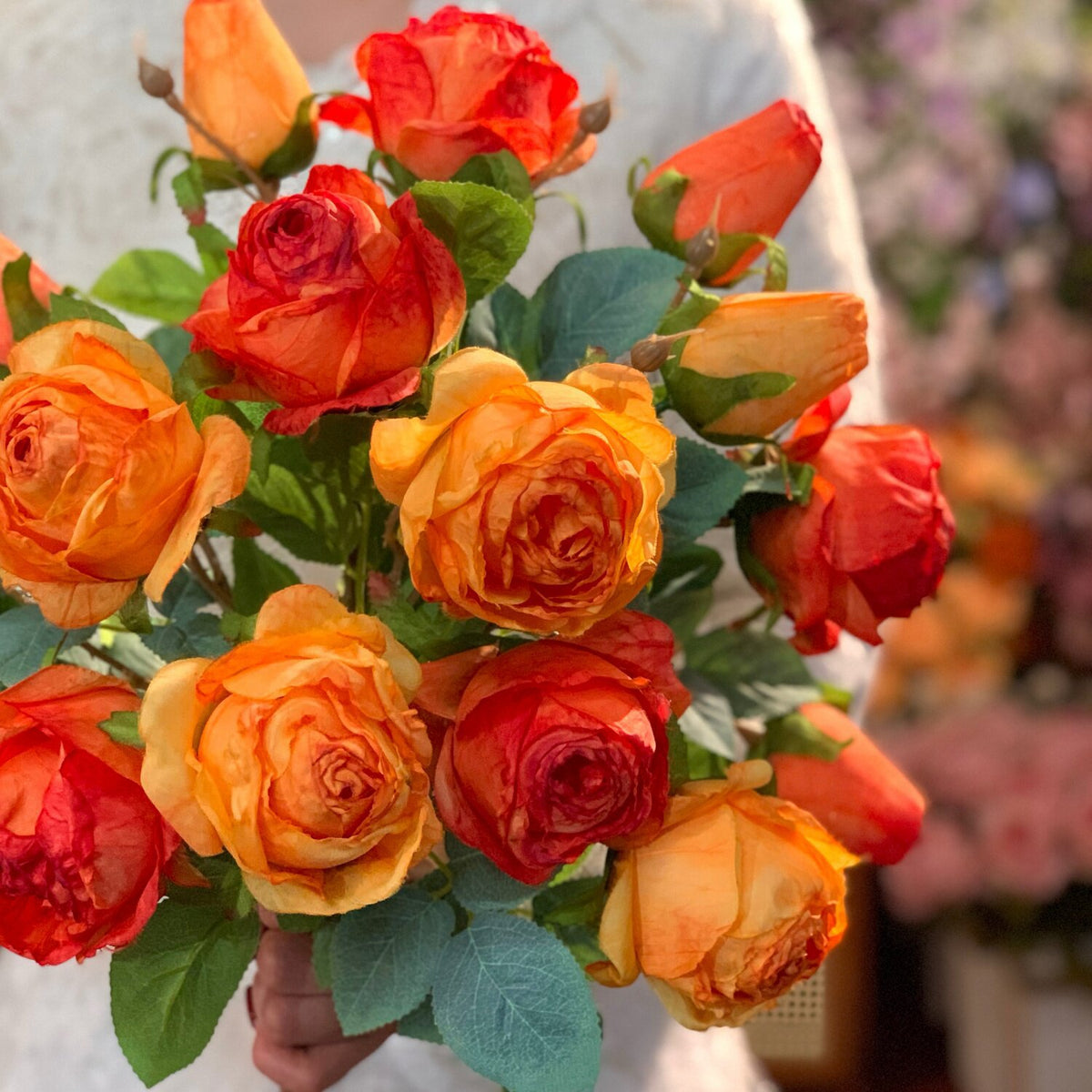 Lifelike Decorative Rose Bouquet