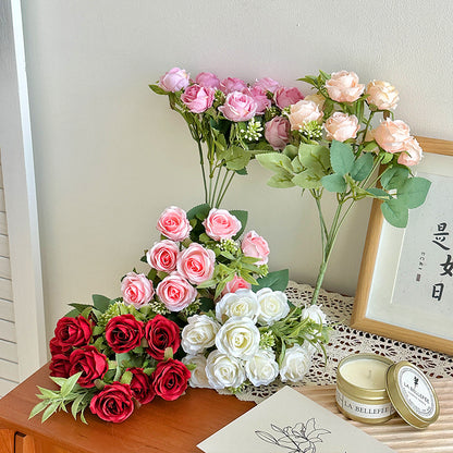 Lifelike Faux Rose Bouquet