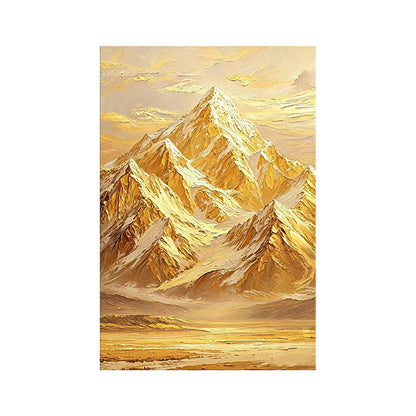 Textured Golden Mountain Landscape Canvas Art Homeandso