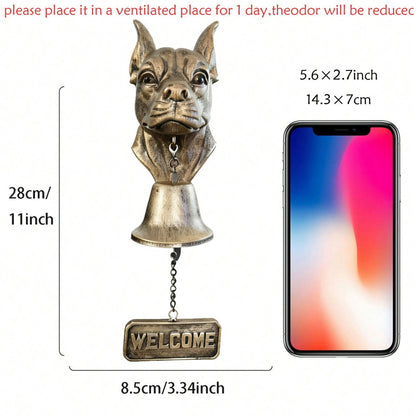 Decorative Bulldog Head Doorbell Homeandso