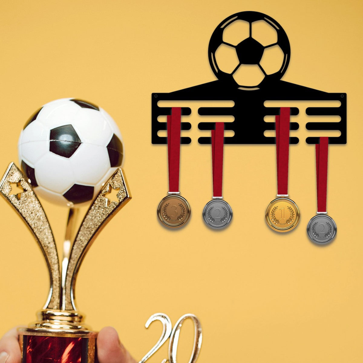 Soccer-Themed Wall Storage Rack Homeandso