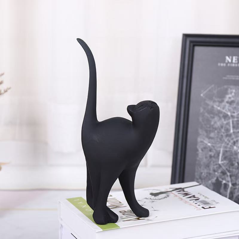 Contemporary Cat Figurine Homeandso