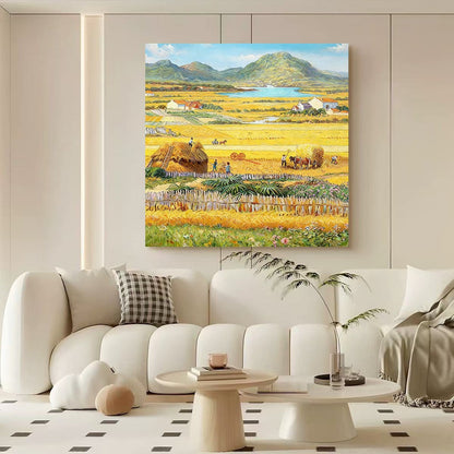 Scenic Agricultural Landscape Canvas Art Homeandso