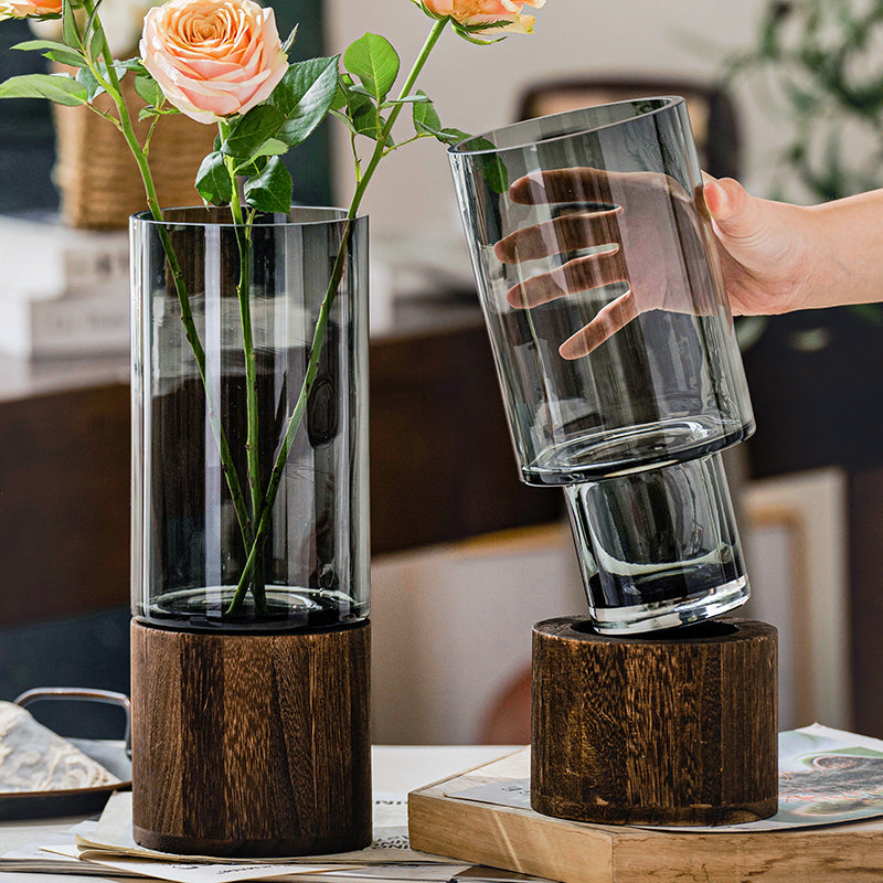 Homeandso Decorative Glass Cylinder Vase