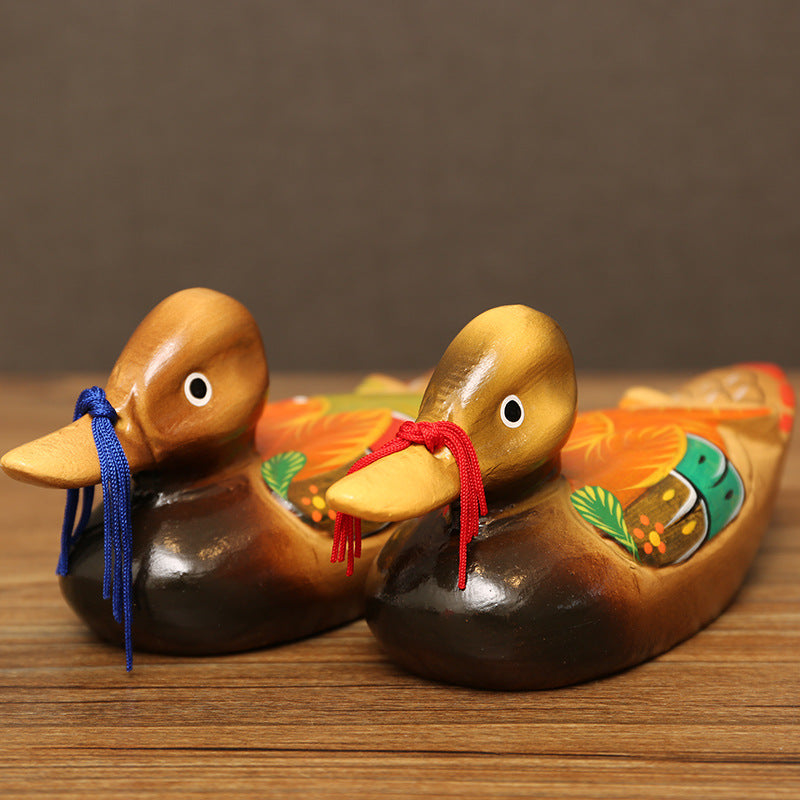 Handcrafted Wooden Duck Figurines Homeandso