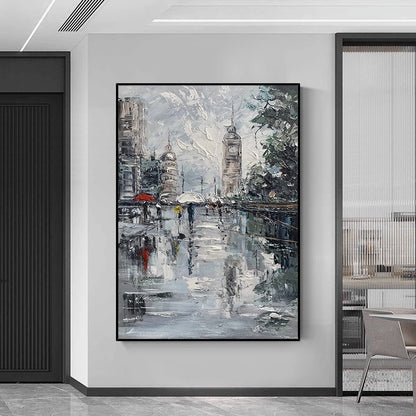 Urban Abstract Cityscape Canvas Artwork Homeandso