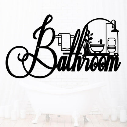 Artistic Bathroom Sign Homeandso